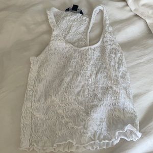 ribbed white american eagle tank top!